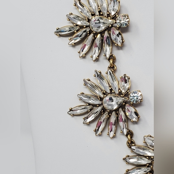 J. CREW CLEAR RHINESTONE STATEMENT NECKLACE WOMEN JEWELRY BRIDAL FORMAL PROM - Picture 12 of 12